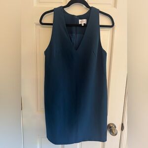 Milly Dark Teal Structured Shift Dress